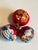 Shabby Chic 3 Vintage European Handpainted Glass Christmas Ornaments For Sale - Image 3 of 6