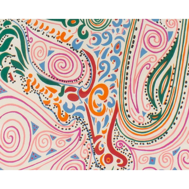 Abstract 1958 “Lions Club” Lithograph by Jean Cocteau For Sale - Image 3 of 7