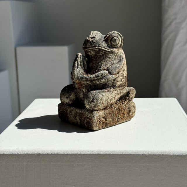 Small Balinese Limestone Frog Sculpture, 1980s For Sale - Image 6 of 10