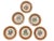 Ceramic Decorative Asian Fruit Wall Plates- a Set of 6 For Sale - Image 7 of 10