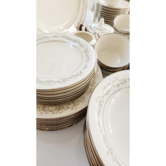 Vintage Noritake Ivory China - Parkridge (7561) Pattern Assortment- 60 Pieces For Sale - Image 10 of 12