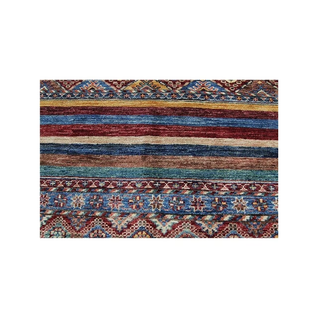 1990s Handwoven Tribal Area Rug 9x13 For Sale - Image 4 of 8