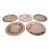 Late 20th Century John Glick Signed Plates Modernist Stoneware Glazed Ceramics Plum Tree - Set of 5 For Sale