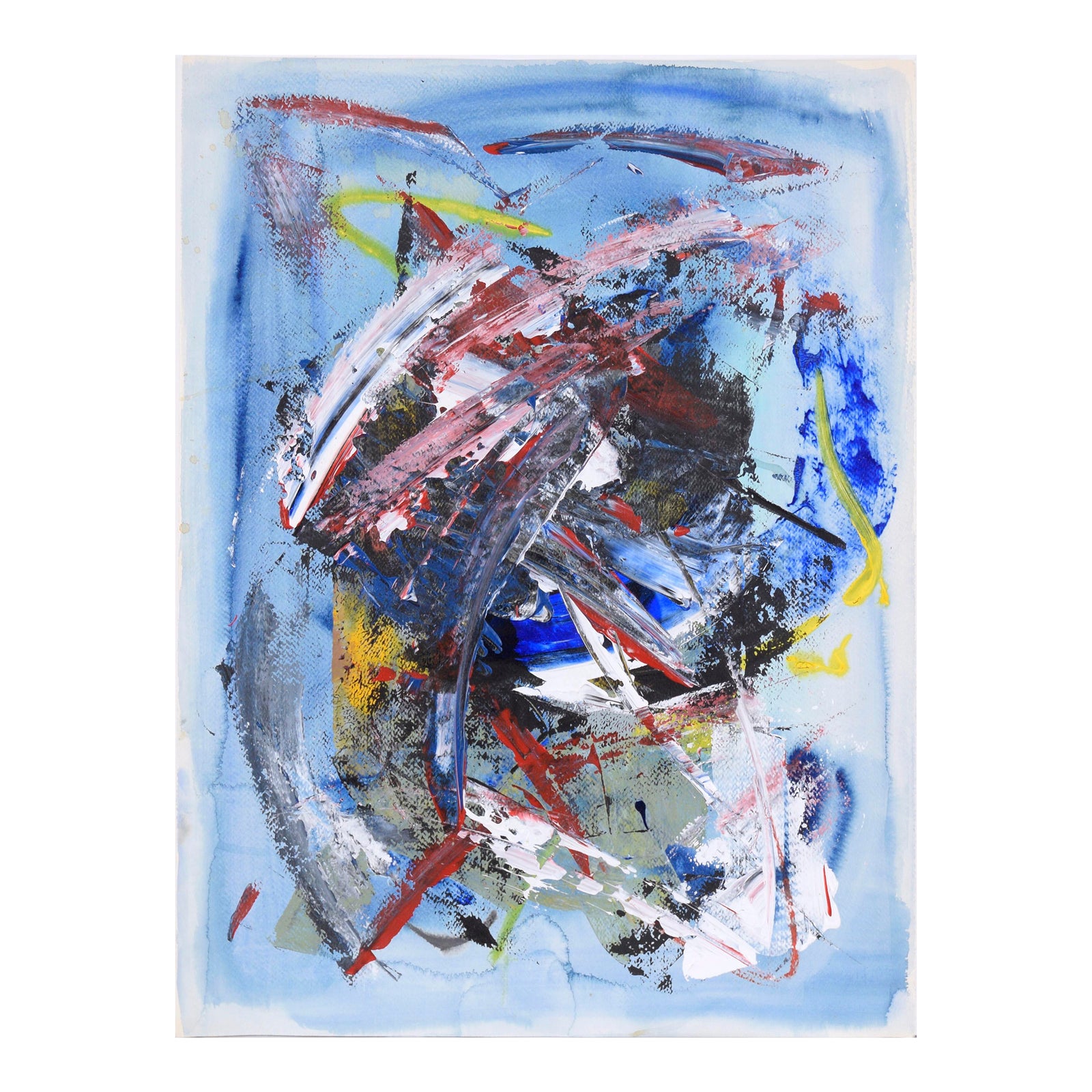 Splashes of Color - Abstract Expressionist Composition in Acrylic on ...