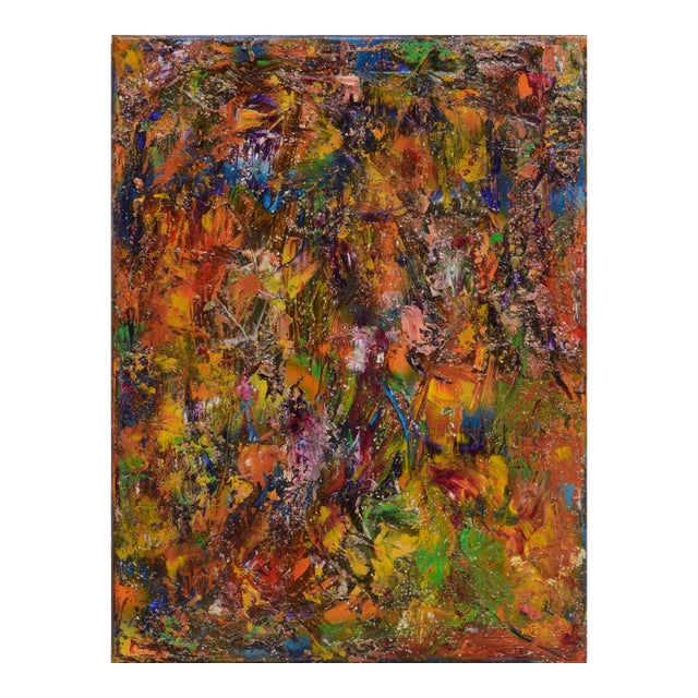 "Why Not?", Contemporary Rainbow Abstract Expressionist Composition by Frank Thomas Romero For Sale