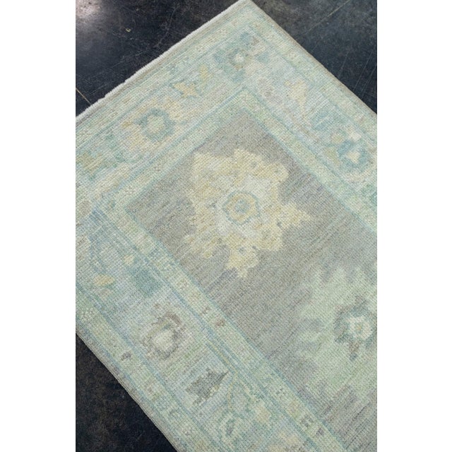 Turkish Oushak Runner Rug 2'11" x 8'7" #17451 For Sale - Image 4 of 8