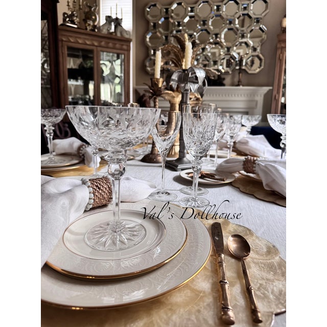 Transparent 1990s Traditional Rogaska Queen Champage Coupes - Set of 8 For Sale - Image 8 of 9