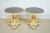 Italian Regency Maison Jansen Style Round Rams Hoof Foot Low Side Tables - Pair For Sale - Image 10 of 10
