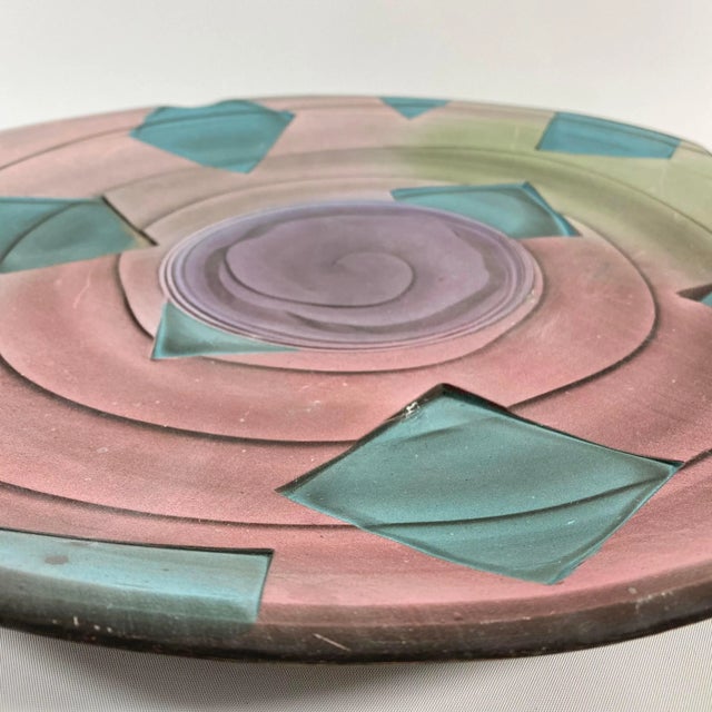 Jim Kemp (1955-2013) Pottery Postmodern Ceramic Decorative Plate For Sale - Image 4 of 11