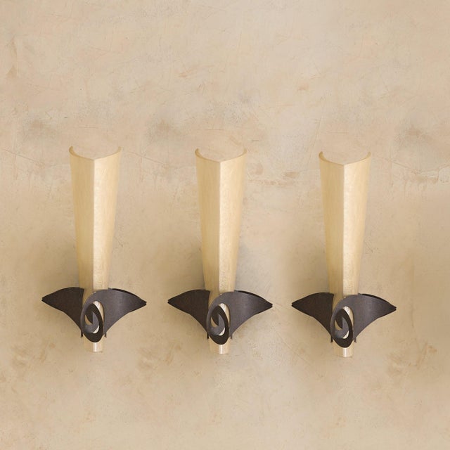 An Italian ‘Phantom’ wall sconce from the 1980s, designed by Jean-François Crochet for Sergio Terzani. The silhouette is...