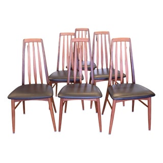 Eva Chair in Teak with Leather by Niels Kofoed for Koefoeds Møbelfabrik, 1960s For Sale