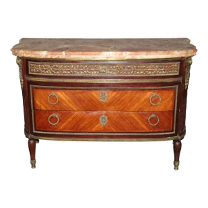 Fine Quality Bronze Mounted Marble Top French Commode Manner of Paul Sormani