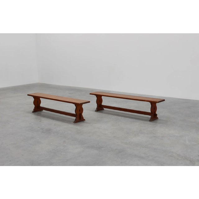 Rustic Oak Bench, France, 1900s For Sale - Image 12 of 13