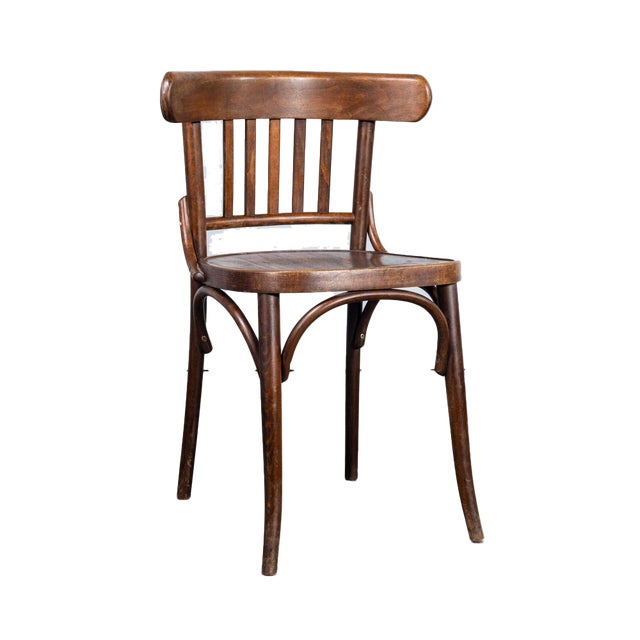 Warm Oak Classic Bentwood Dining Chair, 1940s For Sale