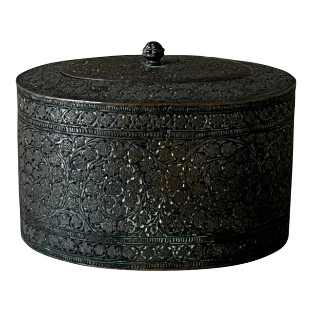 Late 19th Century Antique Silver Plated Brass Box For Sale