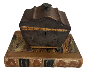 Antique Early 19th Century French Tole Sarcophagus Tea Caddy