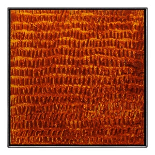 Mats Wieslander, Silent Rhythm Red, 2025, Acrylic and Ink on Oxidized Sheet Metal For Sale