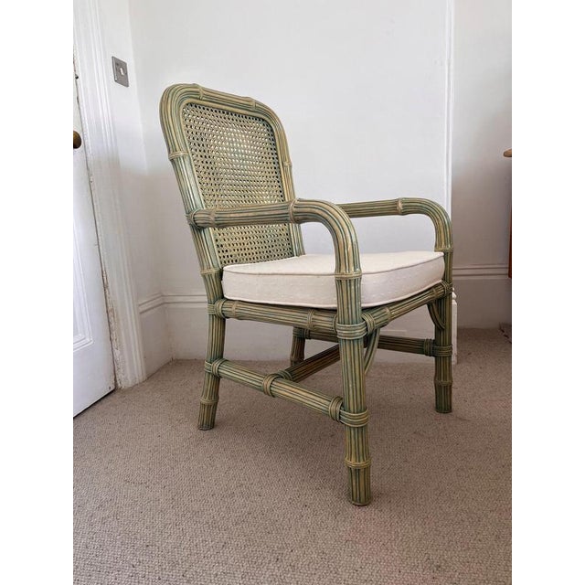 Vintage Faux Bamboo Dining Chairs, 1980s, Set of 2 For Sale - Image 6 of 15