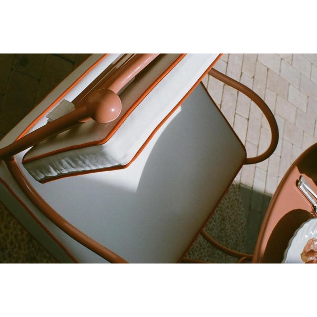 Panarea Armchair in Gelato and Navy Upholstery by Ceraudo For Sale - Image 4 of 9
