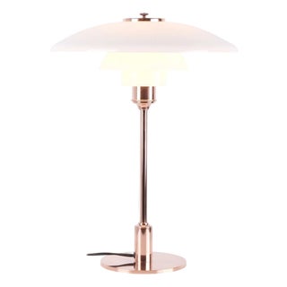 Vintage Table Lamp in Copper and White Opal by Poul Henningsen for Louis Poulsen, 2015 For Sale