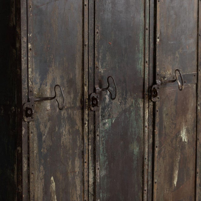 Metal Antique French Slate Mine Metal Lockers, Circa 1900 For Sale - Image 7 of 17