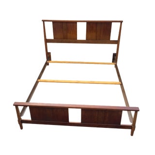 Mid-Century Full Bed Frame in Walnut For Sale