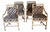 1970s Elinor McGuire for McGuire Target Back Bamboo, Cane, and Leather Armchairs- Set of 4 For Sale