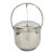Vintage Art Deco Silver Plated Reticulating Hinge Bar Ice Bucket W/ "S" Monogram For Sale