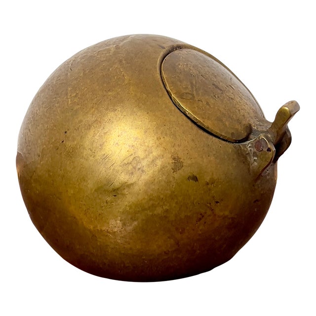 1960s Space Age/ Brutalist Brass Orb Ashtray by Almazan Spain For Sale