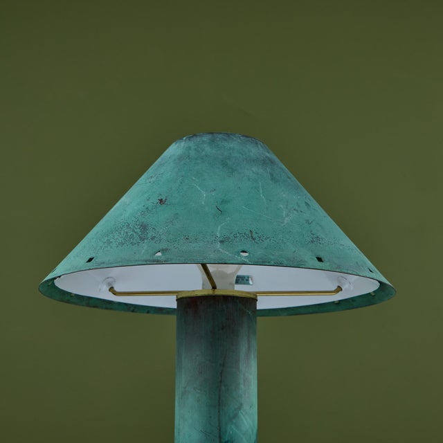 Ron Rezek Verdigris Table Lamp For Sale - Image 17 of 17
