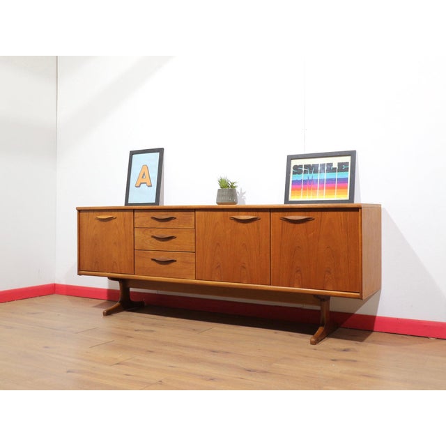 Mid Century Modern Vintage Teak Credenza Sideboard by Austinsuite Wide For Sale - Image 13 of 15