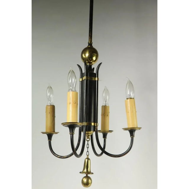 1940s Art Deco Regency Style Chandelier For Sale - Image 5 of 12