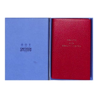 "Smythson Health and Beauty Notes" Red Leather Booklet For Sale