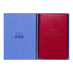 "Smythson Health and Beauty Notes" Red Leather Booklet