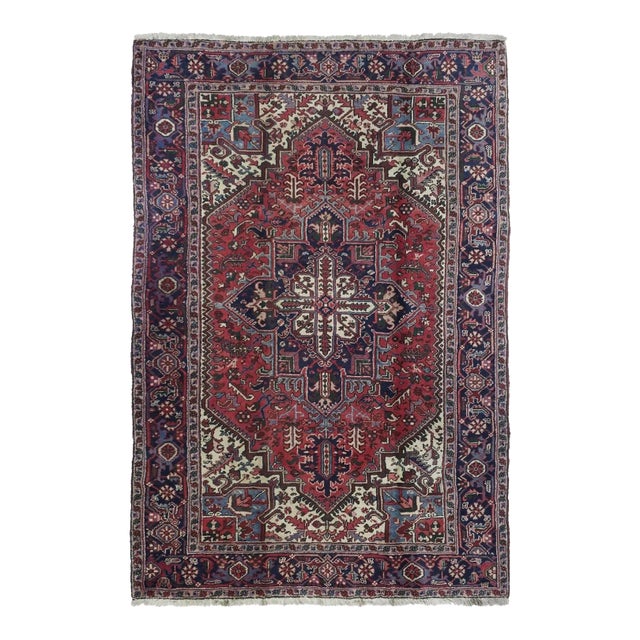 Vintage Heriz Rug 6'7'' x 9'8'' For Sale