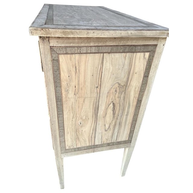 Antique Italian Neoclassical Commode in Bleached Walnut For Sale - Image 3 of 18