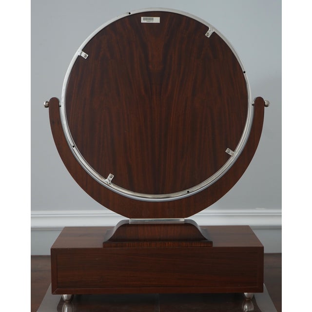 Art Deco Style Walnut & Chrome Dressing Mirror For Sale - Image 14 of 14
