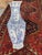 A beautiful soft colored Blue and White Hexagon Chinese 18" tall vase. These were my parents and they had it when I was 8,...
