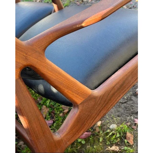 Mid-20th Century Arne Vodder Elle and Ella Dining Chairs - Set of 6 For Sale In Boston - Image 6 of 6