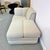 Mid-Century Modern Vintage Soft Beige Tweed Chair & Ottoman Set For Sale - Image 3 of 10