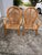 Vintage Palm Beach Bent Rattan & Bamboo Dining Set With Glass Top & 4 Armchairs For Sale In West Palm - Image 6 of 12