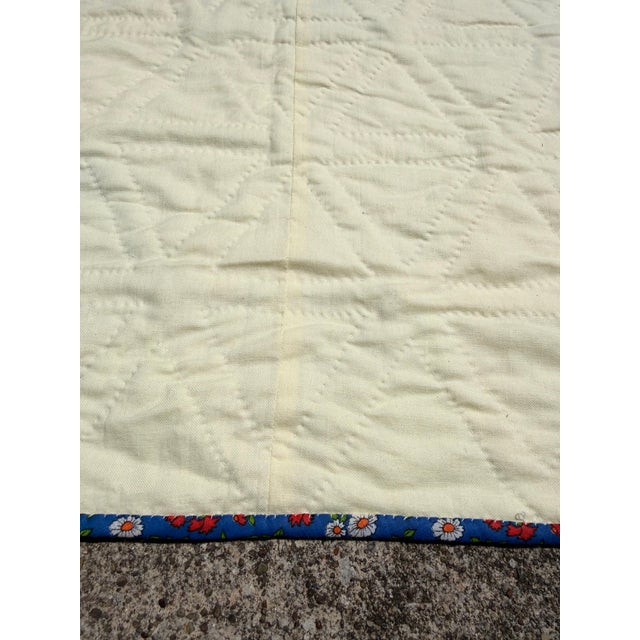 Quality Hand Stitched Cotton Triangle Feedsack Quilt From Ohio Estate For Sale - Image 17 of 18