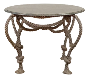 Tall Contemporary Bronze Nautical Rope Table
