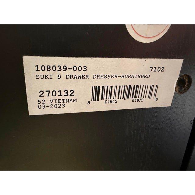 Early 21st Century Four Hands Black Wood "Suki" Dresser For Sale - Image 5 of 5