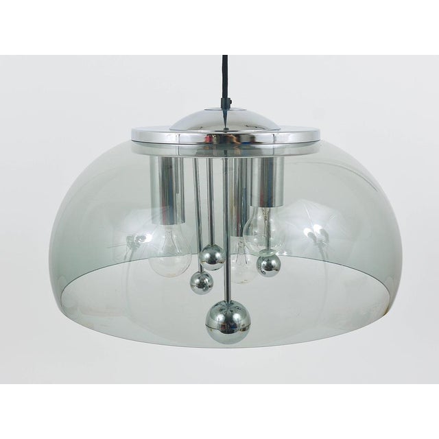Mid-Century Space Age Globe Pendant Lamp with Chromed Spheres, Germany, 1970s For Sale - Image 6 of 18