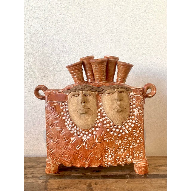 Vintage Original Studio Potter Vase For Sale - Image 4 of 12