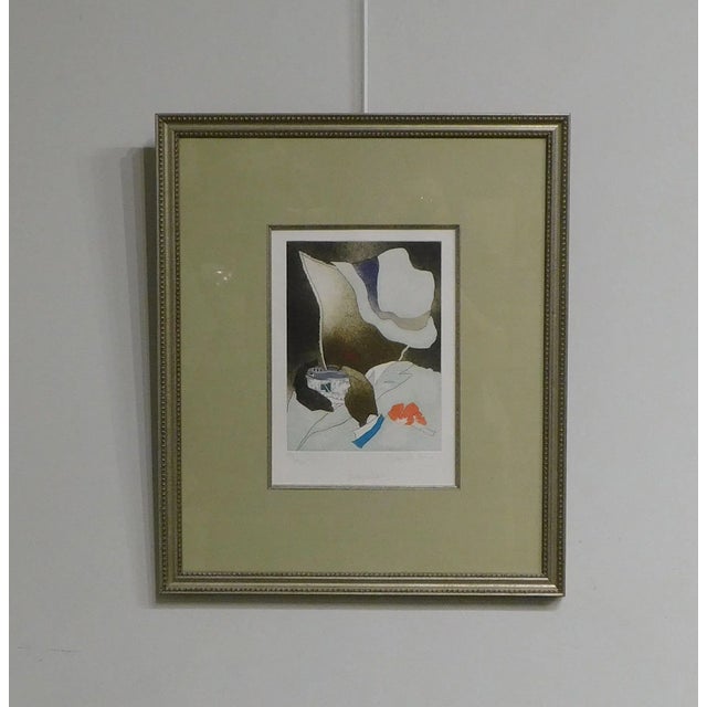 High Quality Custom Frame and Mat Artist Signature Illegible.