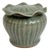 Modern Longquan-Style Celadon Glazed Covered Jar With Lotus Lid For Sale