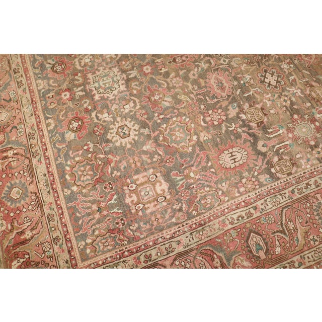 Brown Blush Persian Malayer Vintage Carpet - 9' x 12'10" For Sale In New York - Image 6 of 9