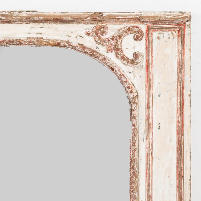 19th Century Swedish White Painted Horizontal Mirror For Sale - Image 4 of 11